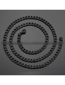 Fashion Steel Color 9.0mm*50cm Stainless Steel Flat Chain Necklace