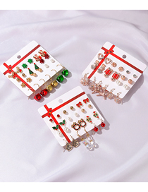 Fashion Bells Set Of 12 Santa Claus Bell Christmas Tree Earrings