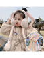 Fashion Dirty-resistant Gray Eyes (move With One Pinch) Movable Frog Ears Plus Velvet Earmuffs For Children