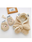 Fashion Yellow Gloves Children's Plush Embroidery All-in-one Gloves
