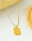 Fashion Gold Titanium Letter Square Necklace
