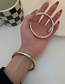Fashion Silver Metal Plain Ring Bracelet