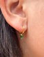 Fashion Zijin Alloy Inlaid Square Diamond Geometric Earrings