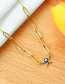 Fashion Gold Titanium Steel Oil Drop Five-pointed Star Eye Bracelet