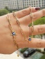 Fashion Gold Titanium Steel Oil Drop Five-pointed Star Eye Bracelet