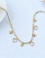 Fashion Gold Copper Inlaid Zirconium Heart Bracelet