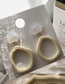 Fashion Off White Geometric Hollow Earrings