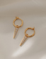 Fashion Gold Alloy Diamond Nail Earrings