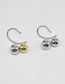 Fashion Color Matching Metal Two-color Round Ball Ear Bone Clip