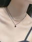 Fashion Black Alloy Diamond Double Necklace