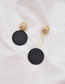 Fashion Gold Metal Size Round Earrings