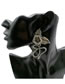 Fashion Silver Metallic Rose Serpentine Tassel Earrings
