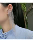 Fashion Silver Alloy Geometric Tassel Earrings