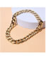 Fashion Gold Metal Chain Pet Necklace