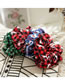 Fashion Grey Christmas Tree Flannel Christmas Print Pleated Hair Tie