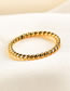 Fashion Gold Titanium Steel Fine Round Bead Twist Ring