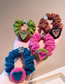 Fashion Rose Red Knitted Love Contrast Pleated Hair Tie