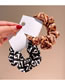 Fashion Beige Letter Note Print Pleated Hair Tie