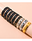 Fashion Black Stainless Steel Color Bead Strap Bracelet