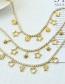 Fashion Golden-2 Copper Inlaid Zirconium Five-pointed Star Smiley Face Necklace