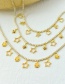 Fashion Golden-2 Copper Inlaid Zirconium Five-pointed Star Smiley Face Necklace