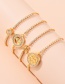 Fashion Golden-3 Copper Inlaid Zirconium Butterfly Pull Bracelet