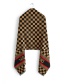Fashion Black Coffee Checkerboard Letter Double-sided Jacquard Cashmere Shawl