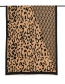 Fashion Black Beige Leopard Geometric Jacquard Cashmere Shawl