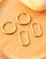 Fashion Golden-2 Titanium Steel Geometric Circle Ear Ring