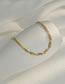 Fashion Gold Titanium Steel Cuban Chain Bracelet