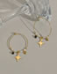 Fashion Gold Titanium Steel Rice Beads Beaded Star Earrings