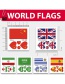 Fashion Japan Environmental Protection World Flag Face Tattoo Stickers Waterproof