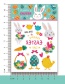 Fashion Easter Wk-047 Children's Bunny Chick Geometric Cartoon Tattoo Stickers