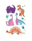 Fashion Animal Wk-034 Cartoon Animal Ocean Shark Dinosaur Tattoo Sticker
