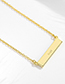Fashion Yellow Gold Color Metal Inlaid Opal One-line Necklace