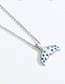 Fashion White Gold Color Metal Inlaid Opal Fishtail Necklace