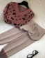 Fashion Grey Leopard Print V-neck Sweater And Trousers