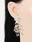 Fashion Color Alloy Diamond Meteor Shower Earrings