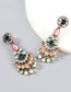 Fashion Color Alloy Color Diamond Geometric Earrings
