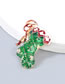Fashion Green Alloy Dripping Acrylic Christmas Socks Brooch