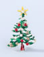 Fashion Christmas Tree Alloy Oil Drop Diamond Christmas Tree Brooch