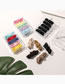 Fashion Pure Black Fabric Stretch Seamless Hair Loop 25 Pieces In Box