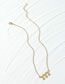 Fashion Gold Color Alloy Number Necklace