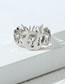 Fashion Silver Color Geometric Flame Ring