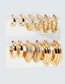 Fashion Gold Color Alloy Geometric Thread C-shaped Ear Ring Set