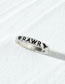 Fashion Silver Color Metal Letter Ring