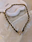 Fashion Gold Color Alloy Diamond Ball Leather Winding Necklace