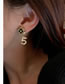 Fashion Gold Color Alloy Inlaid Zirconium Flower Digital Earrings