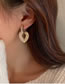 Fashion Gold Color Alloy Diamond Love Pearl Stud Earrings