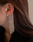 Fashion Silver Color (right Ear) Alloy Diamond Claw Chain Tassel Ear Bone Clip